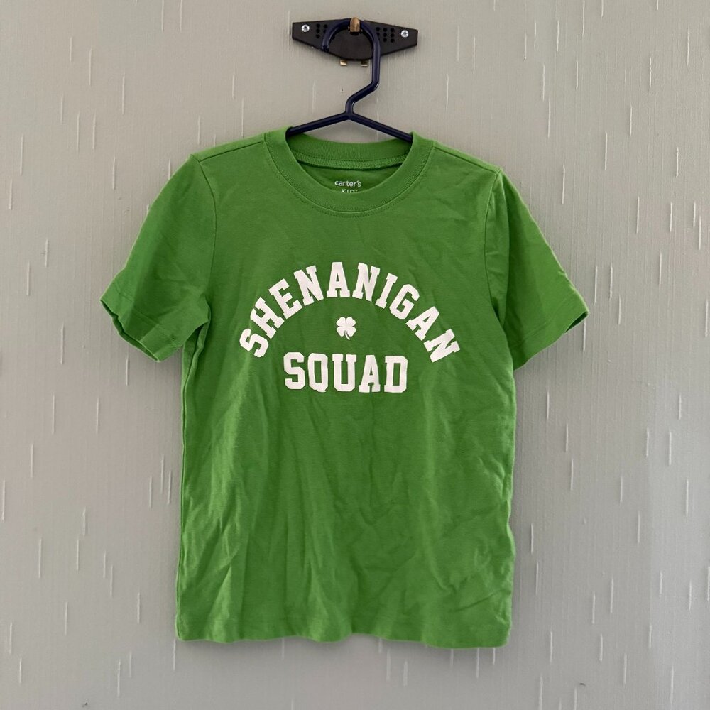 Boy's Carter's Size 4 "Shenanigan Squad" T shirt.